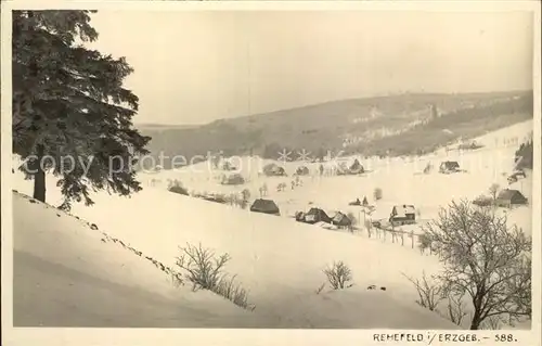 Rehefeld Zaunhaus Winterpanorama Kat. Altenberg