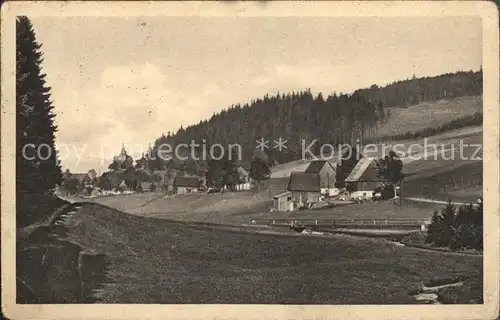 Rehefeld Zaunhaus Ansicht vom Waldrand aus Kat. Altenberg