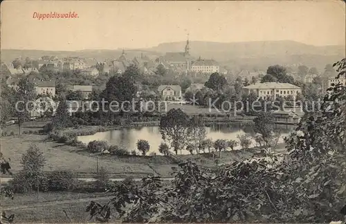 Dippoldiswalde Osterzgebirge Partie am Teich Englers Postkarte Kat. Dippoldiswalde