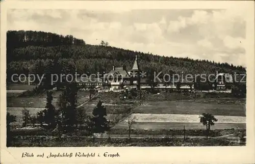 Rehefeld Zaunhaus Blick auf das Jagdschloss Kat. Altenberg