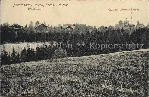 Ostrau Bad Schandau Villenkolonie Gasthaus Ostrauer Scheibe Kat. Bad Schandau