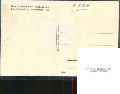 Wilsdruff Neudeckmuehle im Saubachtal Kat. Wilsdruff