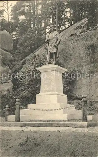 Oybin Koenig Albert Denkmal Statue Kat. Kurort Oybin