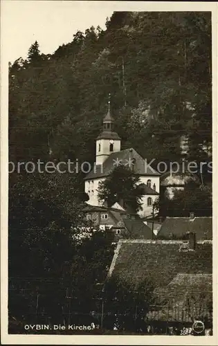 Oybin Kirche am Berg Oybin Zittauer Gebirge Kat. Kurort Oybin