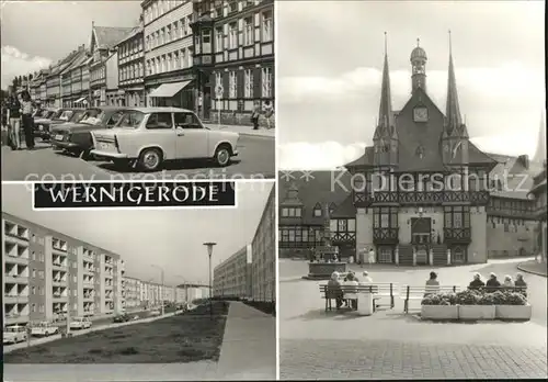 Wernigerode Harz Burgstrasse Karl Marx Strasse Rathaus Kat. Wernigerode