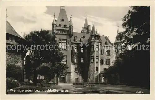 Wernigerode Harz Schlossterrasse Schloss Kat. Wernigerode