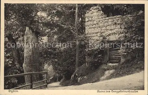 Oybin Ruine des Burgpfoertnerhauses Serie Saechsische Heimatschutz Postkarten Kat. Kurort Oybin