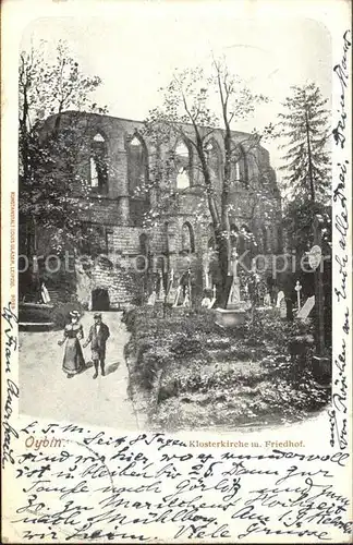 Oybin Ruine Klosterkirche und Friedhof Berg Oybin Zittauer Gebirge Kat. Kurort Oybin