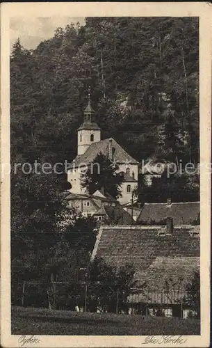 Oybin Kirche Kupfertiefdruck Kat. Kurort Oybin