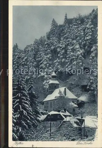 Oybin Kirchlein am Berg Oybin im Winter Lausitzer Gebirge Silesia Karte Nr 1089 Kat. Kurort Oybin