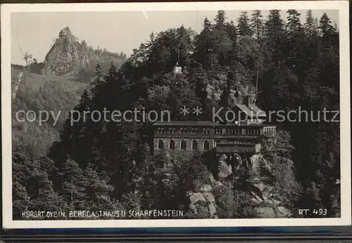 Oybin Berggasthaus und Scharfenstein Zittauer Gebirge Kat. Kurort Oybin