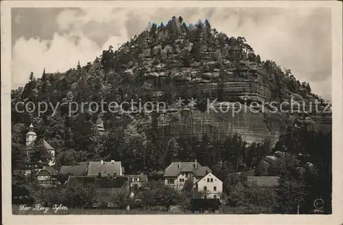 Oybin Ortsansicht mit Kirche Berg Oybin Zittauer Gebirge Silesia Karte Nr 2419 Kat. Kurort Oybin