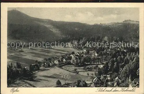 Oybin Panorama Blick nach dem Hochwald Zittauer Gebirge Kat. Kurort Oybin