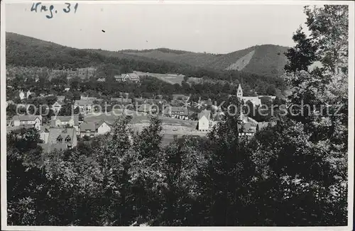 Wernigerode Harz mit Blick auf den Eichberg Zensurstempel Kat. Wernigerode