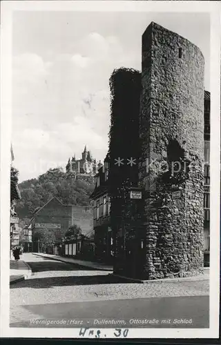 Wernigerode Harz Dullenturm Ottostrasse Schloss Kat. Wernigerode