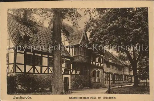 Wernigerode Harz Gadenstedt`sches Haus Teichdamm Kat. Wernigerode