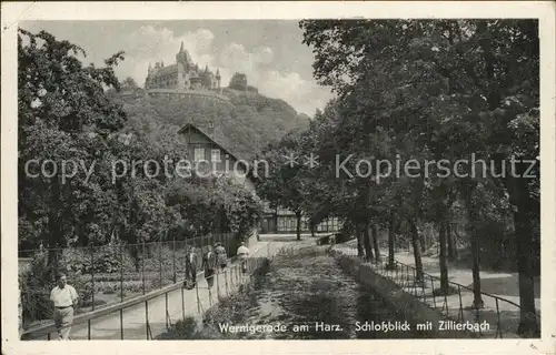 Wernigerode Harz Schlossblick Zillierbach Kat. Wernigerode