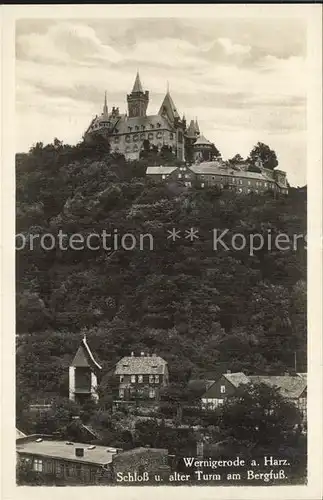 Wernigerode Harz Schloss alter Turm  Kat. Wernigerode
