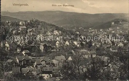 Wernigerode Harz Blick vom Blumenweg Kat. Wernigerode