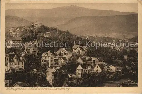 Wernigerode Harz Blick vom Blumenweg Kat. Wernigerode