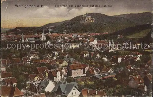 Wernigerode Harz Schloss Stadtansicht Kat. Wernigerode