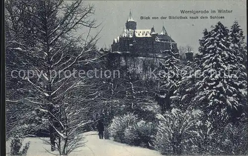 Wernigerode Harz Schloss Winter Kat. Wernigerode