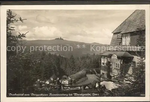 Wernigerode Harz Berggasthaus Armeleuteberg  Kat. Wernigerode