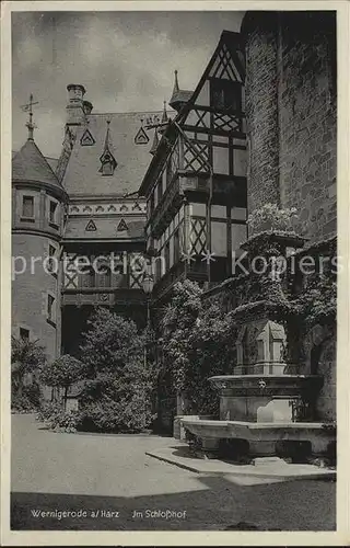 Wernigerode Harz Schlosshof Kat. Wernigerode