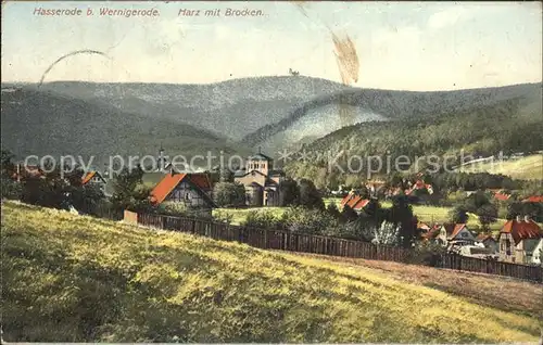 Hasserode Harz mit Brocken Kat. Wernigerode