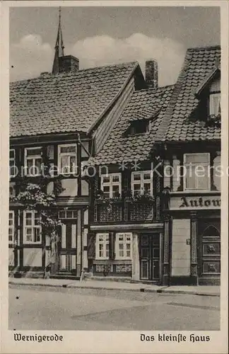 Wernigerode Harz Das kleinste Haus Kat. Wernigerode