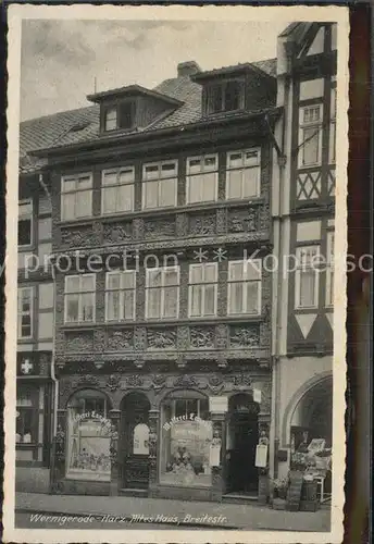 Wernigerode Harz Altes Haus Breitestrasse Kat. Wernigerode