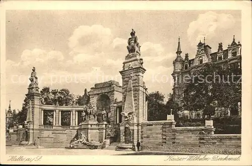 Halle Saale Kaiser Wilhelm Denkmal Kat. Halle