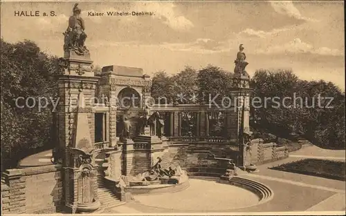 Halle Saale Kaiser Wilhelm Denkmal Kat. Halle