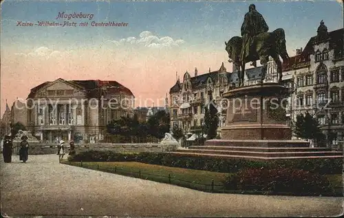 Magdeburg Kaiser Wilhelm Platz Zentraltheater Kat. Magdeburg