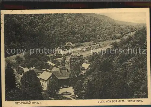 Treseburg Harz Blick von der Alten Treseburg Kat. Treseburg