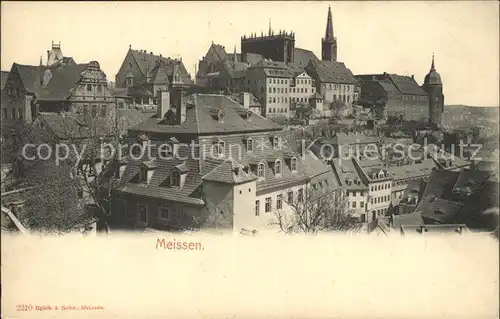 Meissen Elbe Sachsen Teilansicht mit Albrechtsburg Kat. Meissen