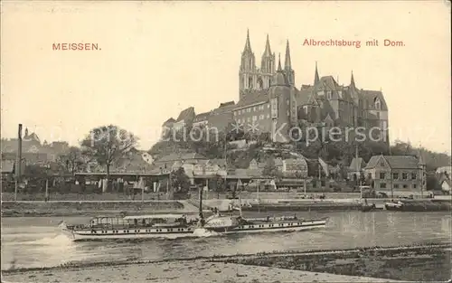 Meissen Elbe Sachsen Albrechtsburg und Dom Kat. Meissen