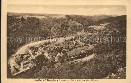 Treseburg Harz Blick vom weissen Hirsch Kat. Treseburg