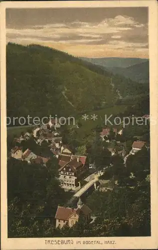 Treseburg Harz Dorfansicht Kat. Treseburg