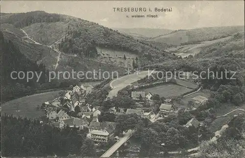 Treseburg Harz Blick vom weissen Hirsch Kat. Treseburg