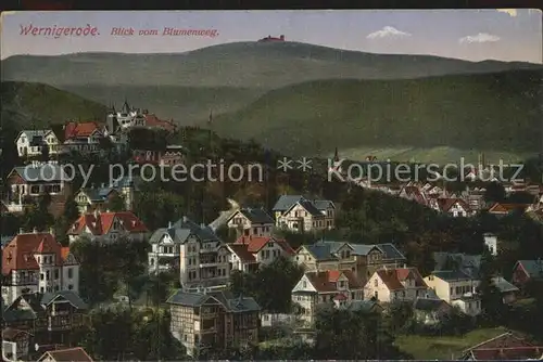 Wernigerode Harz Blick vom Blumenweg Kat. Wernigerode