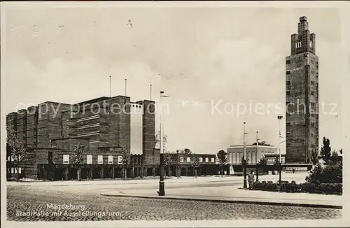 Magdeburg Stadthalle Ausstellungsturm Kat. Magdeburg