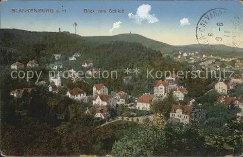 Blankenburg Harz Blick vom Schloss Kat. Blankenburg