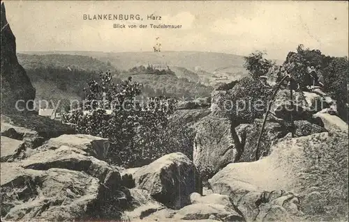 Blankenburg Harz Blick von Teufelsmauer Kat. Blankenburg