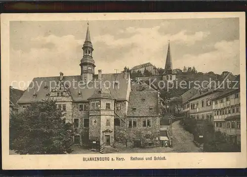 Blankenburg Harz Rathaus Schloss Kat. Blankenburg