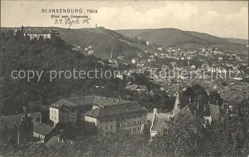 Blankenburg Harz Blick vom Grossvater Kat. Blankenburg