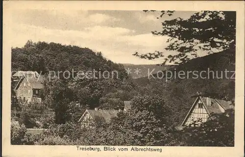 Treseburg Harz Blick vom Albrechtsweg Kat. Treseburg