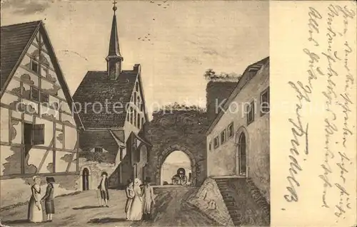 Meissen Elbe Sachsen Alt Meissen Stadttore Wassertor Jacobskapelle Kat. Meissen