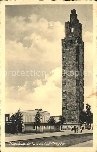 Magdeburg Turm Adolf Mittagsee Kat. Magdeburg