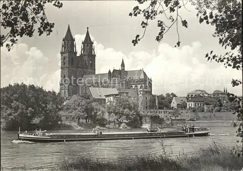 Magdeburg Dom Elbansicht Kat. Magdeburg